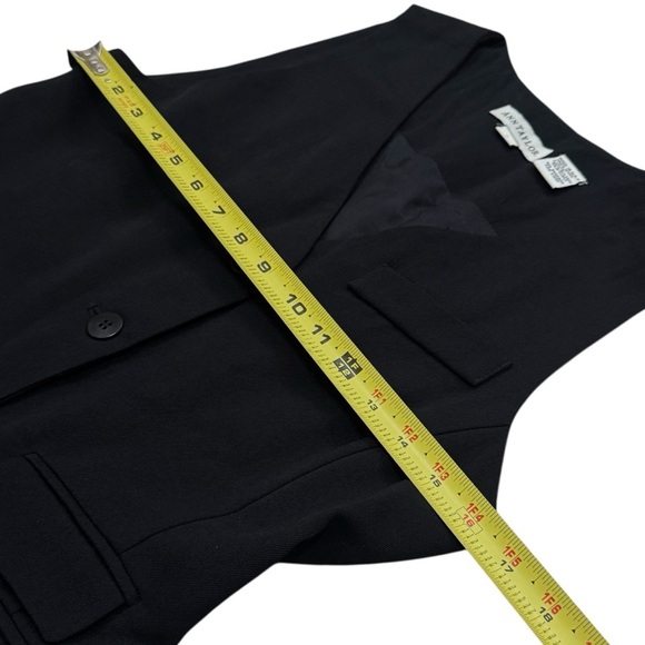 Vintage Y2K Ann Taylor Black Maxi Dress Button up Old Money Capsule 100% Wool 2 - Picture 8 of 10